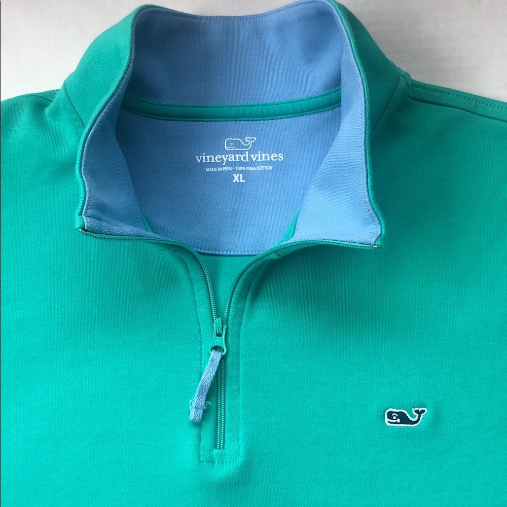 Vineyard Vines Quarter-Zip Women’s Shirt Sweatshirt Pima Cotton Size XL - Picture 2 of 10